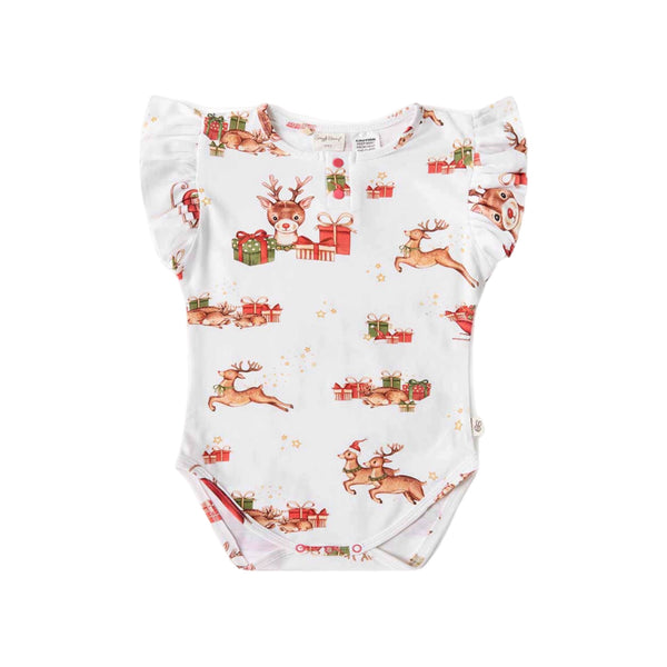 Snuggle Hunny Kids - Reindeer Frill Bodysuit