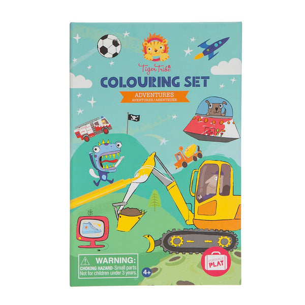 TIGER TRIBE Colouring Set - Adventures - Rourke & Henry Kids Boutique